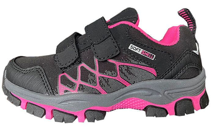 Alpinex dievčenská softshellová outdoorová obuv A222001B, čierna, 35